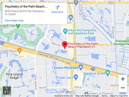 Get Directions to Psychiatry of Palm Beaches in Plantation, FL