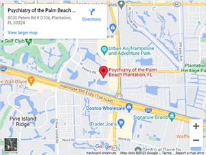 Get Directions to Psychiatry of Palm Beaches in Plantation, FL