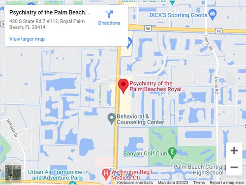 Get Directions to Psychiatry of the Palm Beaches in Royal Palm Beach, FL