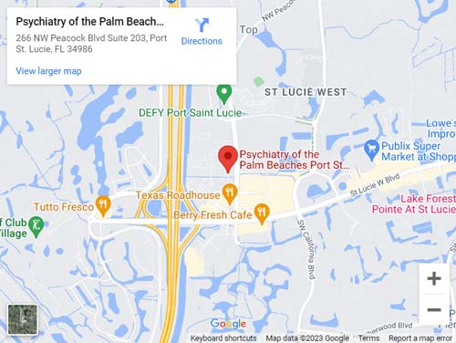 Get Directions to Psychiatry of the Palm Beaches in Port St. Lucie, FL