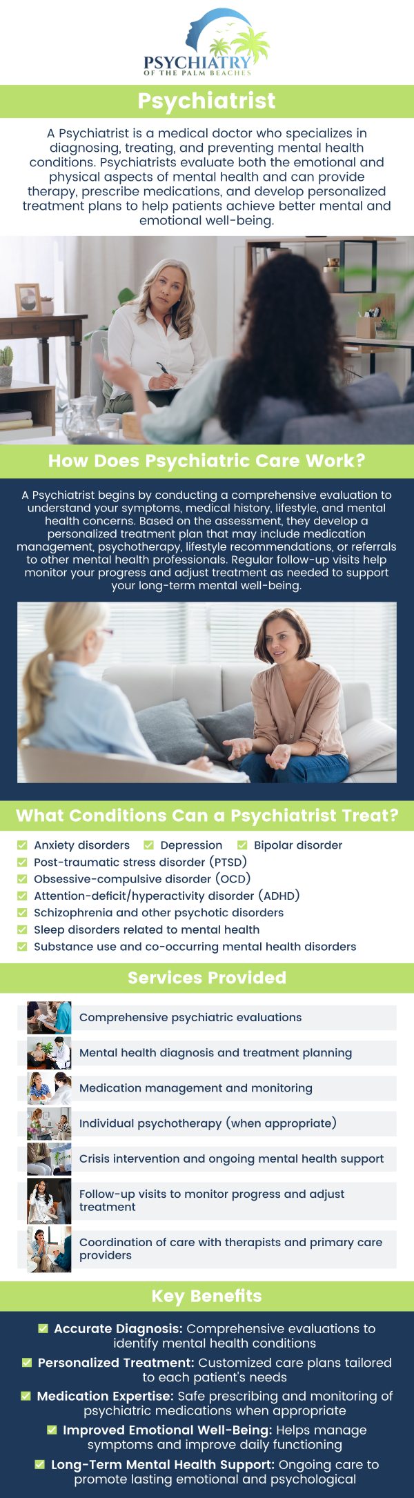 We are here to help improve your mental health so that you can enjoy a happier life. Psychiatry of the Palm Beaches is accepting new patients. For more information, contact us today or book an appointment online. We have a convenient location to serve you at 10301 Hagen Ranch Rd Suite D720, Boynton Beach, FL 33437. We are here to help improve your mental health so that you can enjoy a happier life. Psychiatry of the Palm Beaches is accepting new patients. For more information, contact us today or book an appointment online. We have a convenient location to serve you at 10301 Hagen Ranch Rd Suite D720, Boynton Beach, FL 33437.