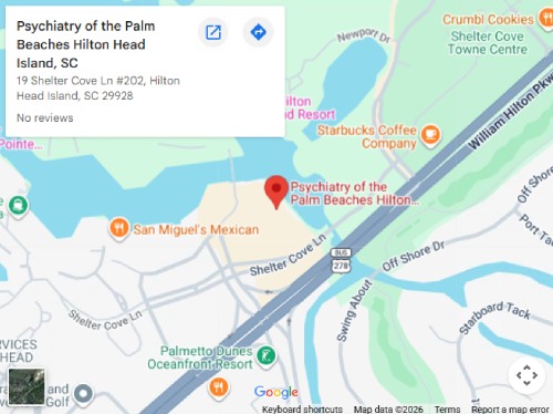 Directions From Your Location to Psychiatry of the Palm Beaches in Hilton Head Island, SC Directions From Your Location to Psychiatry of the Palm Beaches in Hilton Head Island, SC
