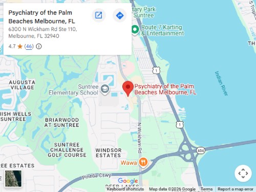 Directions From Your Location to Psychiatry of the Palm Beaches in Melbourne, FL Directions From Your Location to Psychiatry of the Palm Beaches in Melbourne, FL