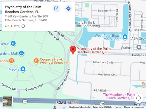 Directions From Your Location to Psychiatry of the Palm Beaches in Palm Beach Gardens, FL Directions From Your Location to Psychiatry of the Palm Beaches in Palm Beach Gardens, FL