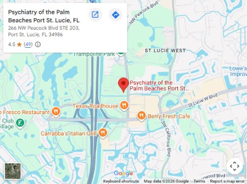 Directions From Your Location to Psychiatry of the Palm Beaches in Port St. Lucie, FL Directions From Your Location to Psychiatry of the Palm Beaches in Port St. Lucie, FL