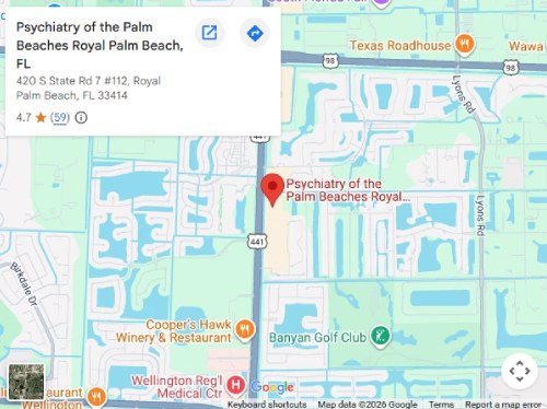 Directions From Your Location to Psychiatry of the Palm Beaches in Royal Palm Beach, FL Directions From Your Location to Psychiatry of the Palm Beaches in Royal Palm Beach, FL